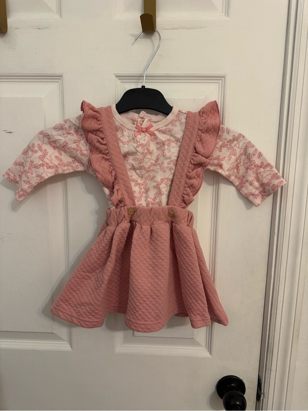 Catherine Malandrino Baby Pink Quilted Romper